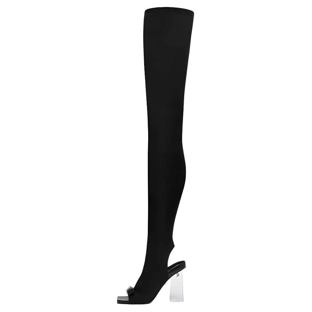 VERSACE Gianni Over the knee Boots 10.5cm Women"s Black