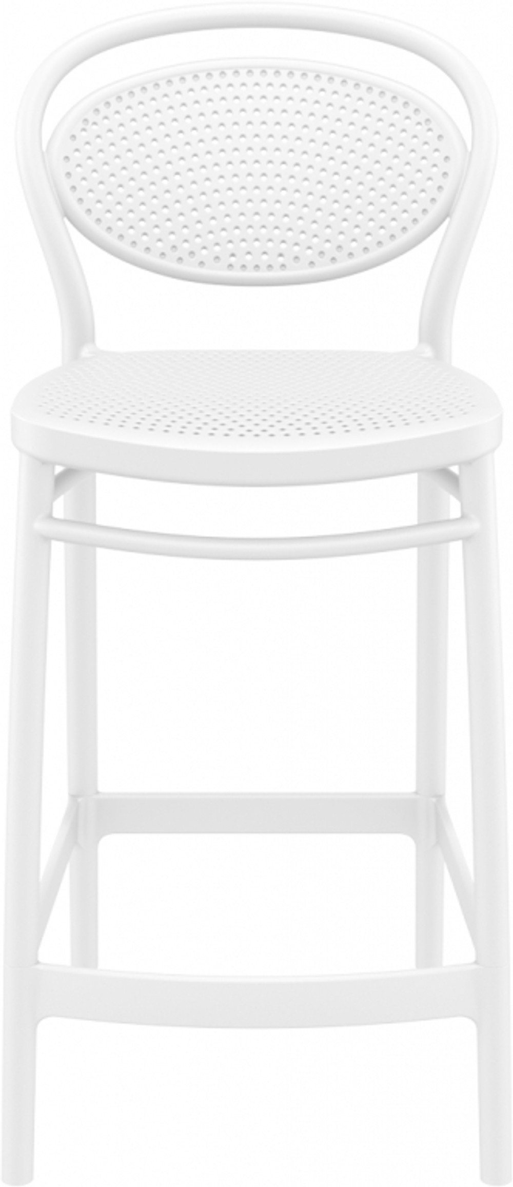 Стул пластиковый полубарный Siesta Contract Marcel Bar 65, белый