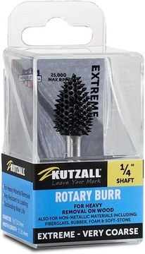 Шлифовальная головка Kutzall, конусная скруглённая, D12.7*25.4мм, Very Coarse, хвостовик 6.3мм