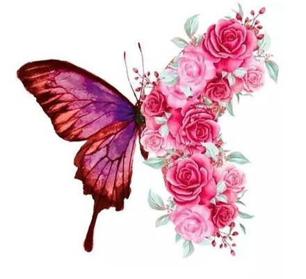 Термотрансфер "Бабочка" 23х24, наклейка на одежду