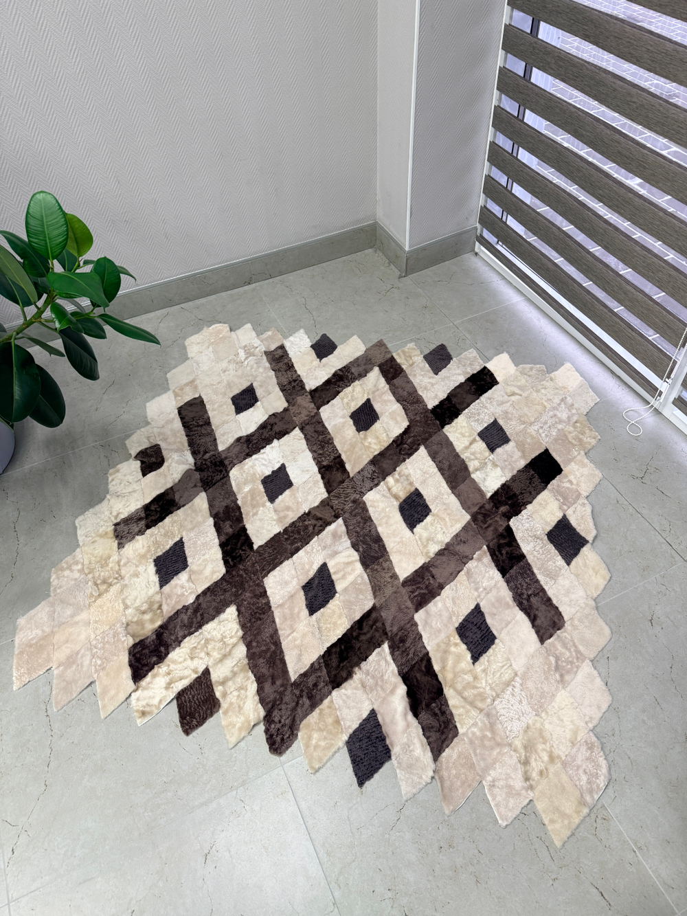 Меховой Коврик прикроватный накидка на кресло из овчины