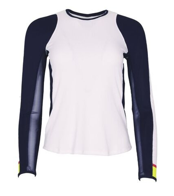 Женская теннисная футболка с длинным рукавом Lucky in Love Love bound Long Sleeeve - white