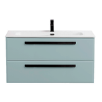 Тумба с раковиной Cezares ECO-CER-N-1200-2C-SO-GAO-P+CZR-8073-120 Серо-голубая матовая
