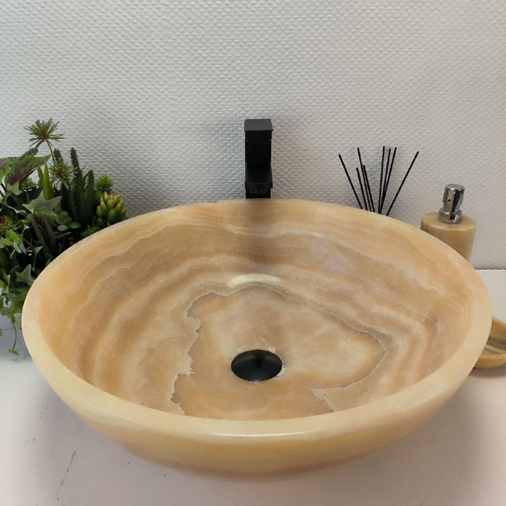 Раковина из оникса Bowl Yellow Big BO-63043 50*50*17 37