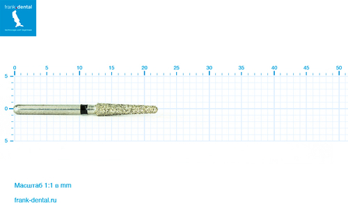 Бор алмазный черный Frank Dental типа FG - D.856.021.SG.FG