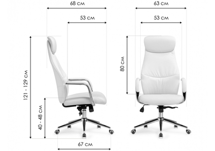 Офисное кресло Woodville Modus white, ножки хром