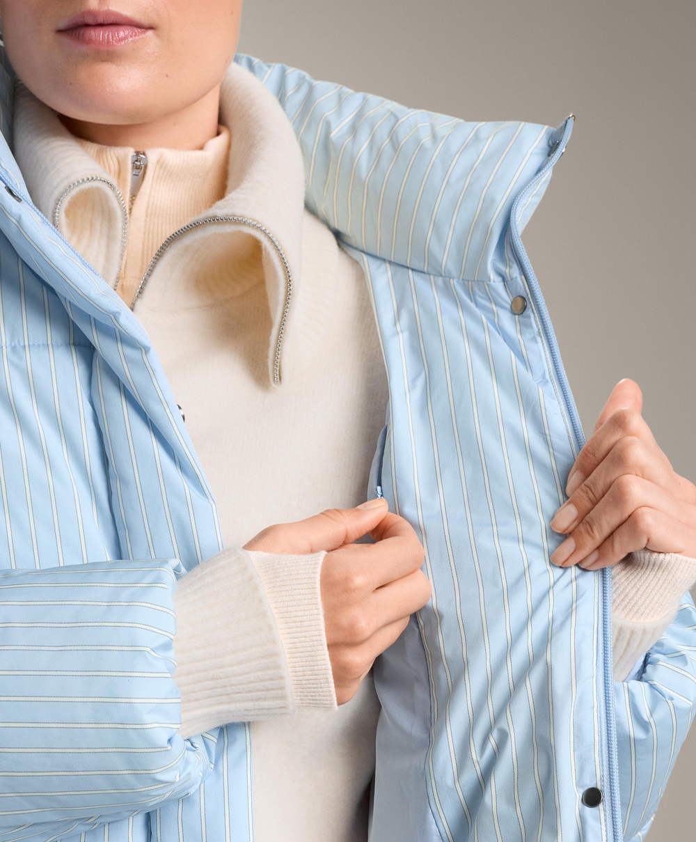 Oysho Утепленная водоотталкивающая куртка Primaloft®, голубой