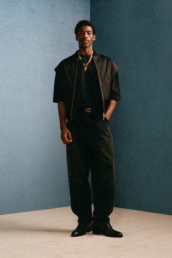 ZARA X WILLY CHAVARRIA ЖИЛЕТ ОВЕРСАЙЗ НА МОЛНИИ, ЧЕРНЫЙ