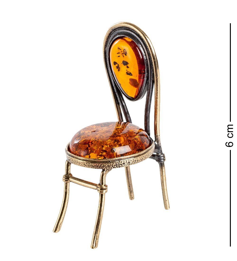 Народные промыслы AM-1340 Фигурка «Стул» (латунь, янтарь)