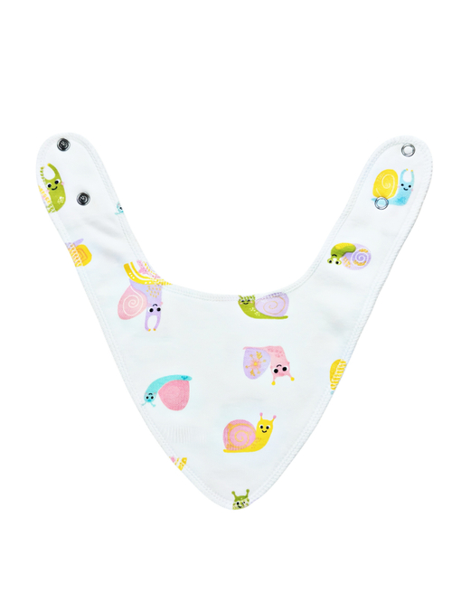 Двусторонний нагрудник Улиточки (0-12 мес)