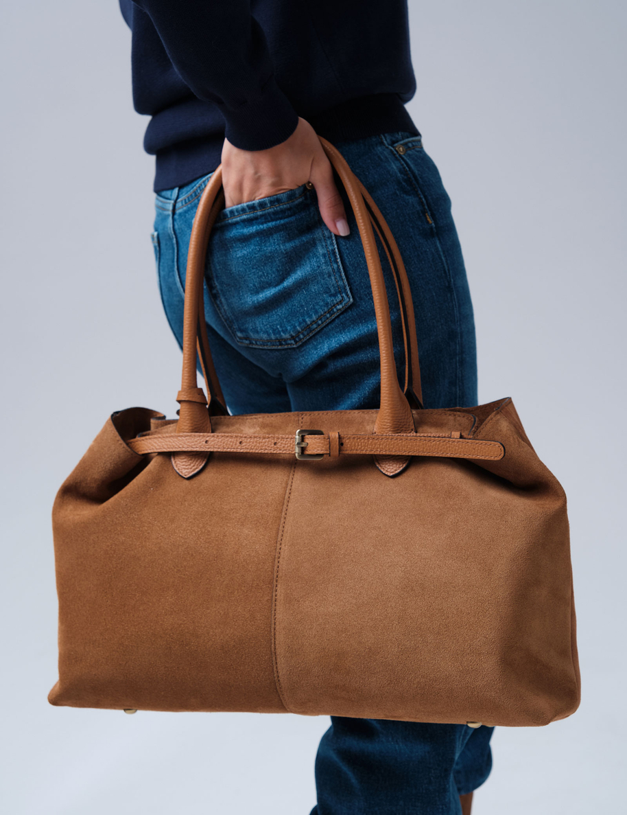 Замшевая сумка Daniela DBR 31375 светло-коричневый