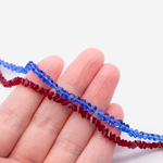 Хрустальные бусины в форме треугольника, оттенок "Синий", 3*4мм