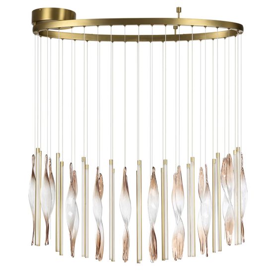 5468/118L L-VISION ODL_EX27 сатинированн.латунь/градиент коричн./металл/стекло Люстра LED 118W SPIRA