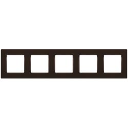Рамка для розеток и выключателей ЭРА Серия 12 12-5205-13 на 5 постов, Классик, бронза