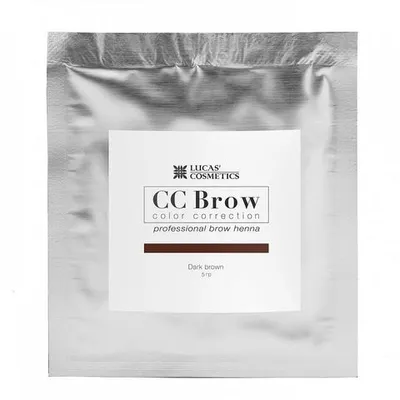 Lucas' Cosmetics Хна для бровей CC Brow (dark brown) в саше (темно-коричневый), 5 г