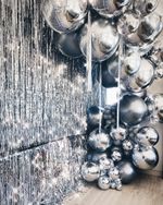 Шар 3D (18''/46 см) Сфера, Серебро, 1 шт.