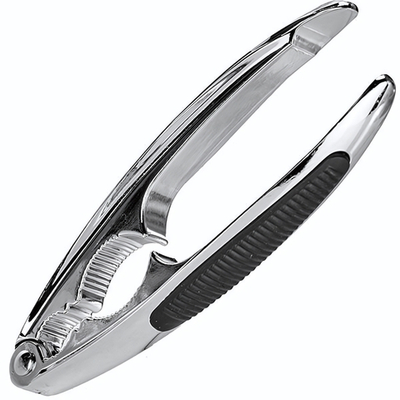 Щипцы для лобстера и орехов - 15,5 см. (Цвет: серебристый с черным)