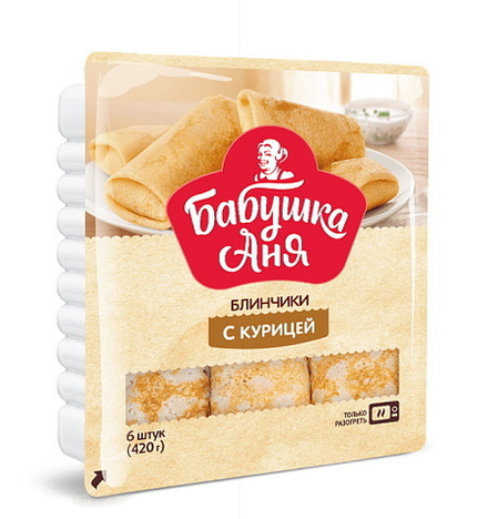 Блинчики с курицей "Бабушка Аня" 420г. Санта Бремор