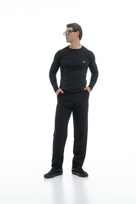 Костюм лонгслив и прямые брюки