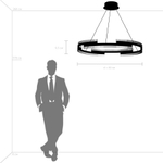 736333 Люстра ROTONDA 70W LED 3805LM 120G ЗОЛОТО 3000K