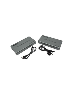 KVM удлинитель ORIENT VE051, HDMI KVM extender, HDMI+USB+Audio удлинитель до 120 м по витой паре Cat5e / 6, HDMI 1.4, 4K@30Hz / 1080p@60Hz, HDCP, передача ИК сигнала управления, пит. от вн.БП 5В / 1А, метал.корп.(31068)