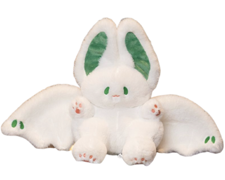 Мягкая игрушка Летучая мышь Белая