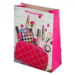 Пакет подарочный бумажный Alingar, (L+) 26х32х10 см, "Для нее", ламинация, глиттер, (4 дизайна в коробе)