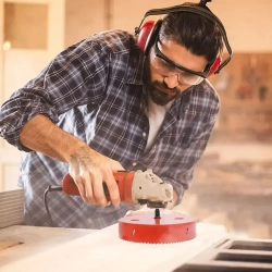 Коронка биметаллическая 110 мм + Сверло Центрирующее / Материал Сталь М42 Кобальт по Металлу, дереву гипсокартону, пластику