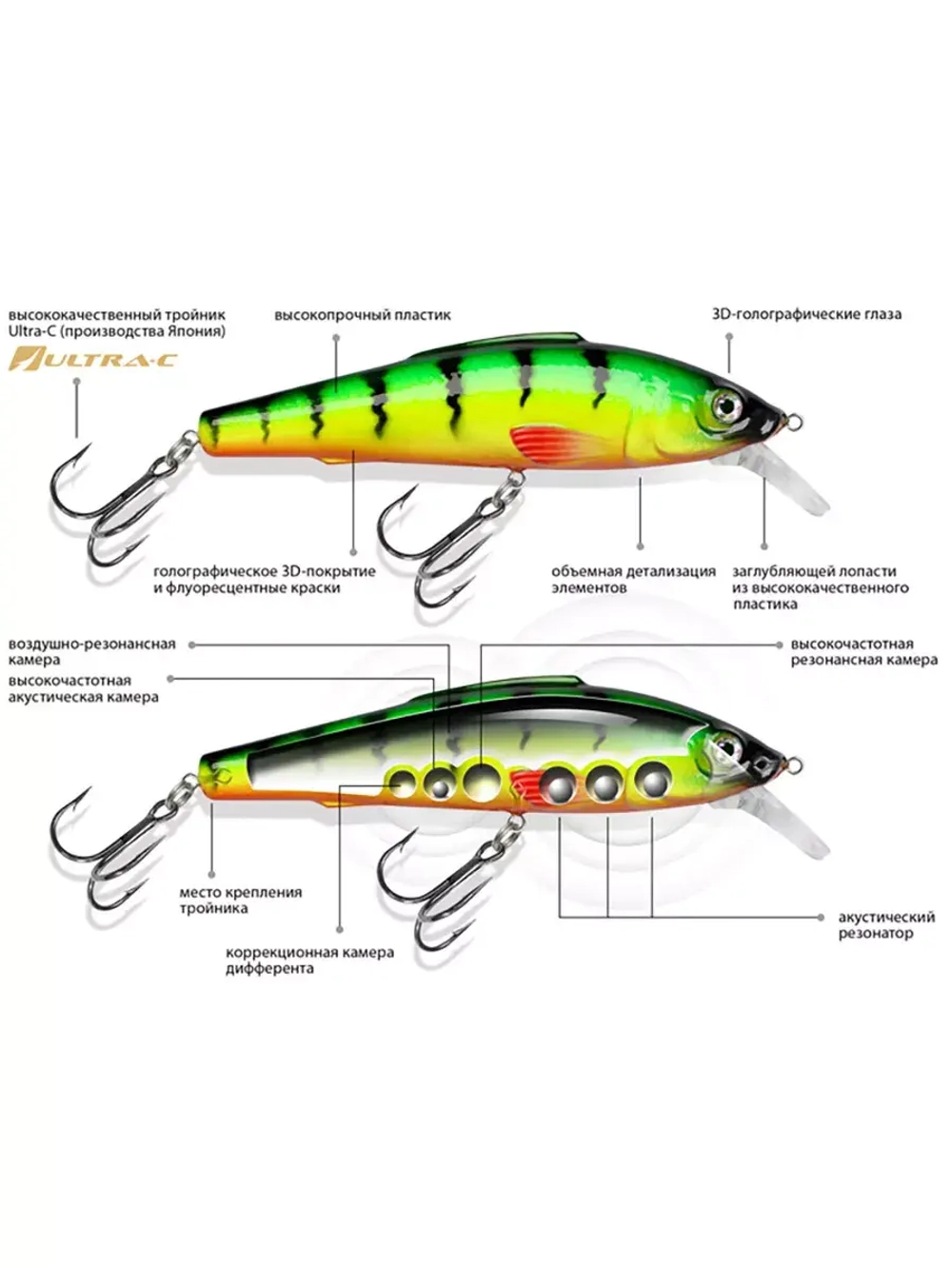Воблер Минноу M-3-МШ 100mm,