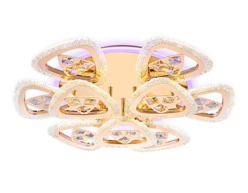 Потолочный светодиодный светильник с пультом FA2923 GD золото 138W 600*600*130 (ПДУ РАДИО 2.4)