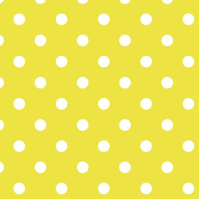 Белый горошек на ярком желтом фоне