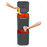Контейнер для мусора с двумя баками Totem Compact 40 л графит, Joseph Joseph