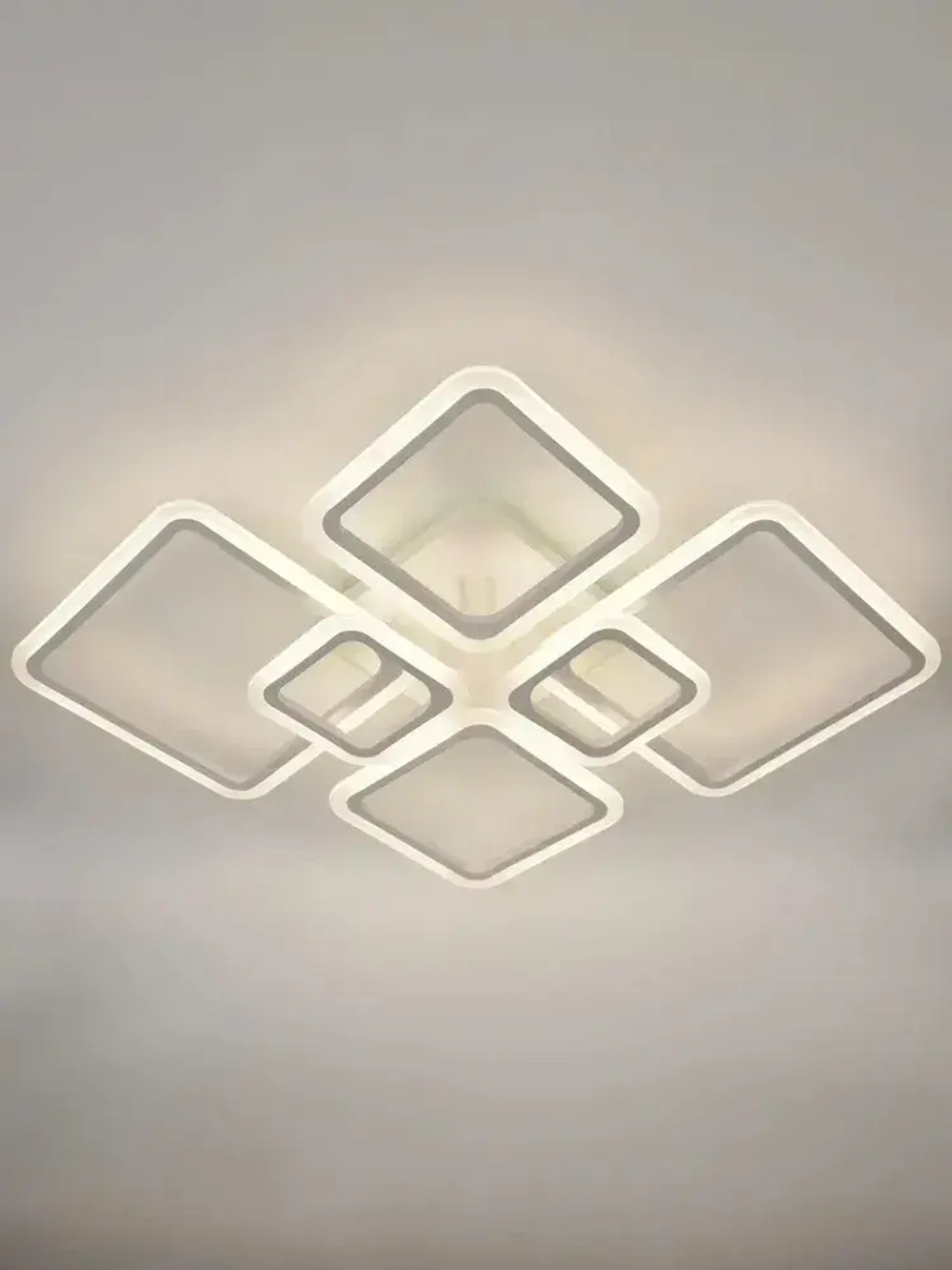 Люстра потолочная светодиодная с пультом ДУ Rivoli белая LED с RGB 180 Вт 3000 - 6000 К, светильник на кухню, в детскую, в спальню