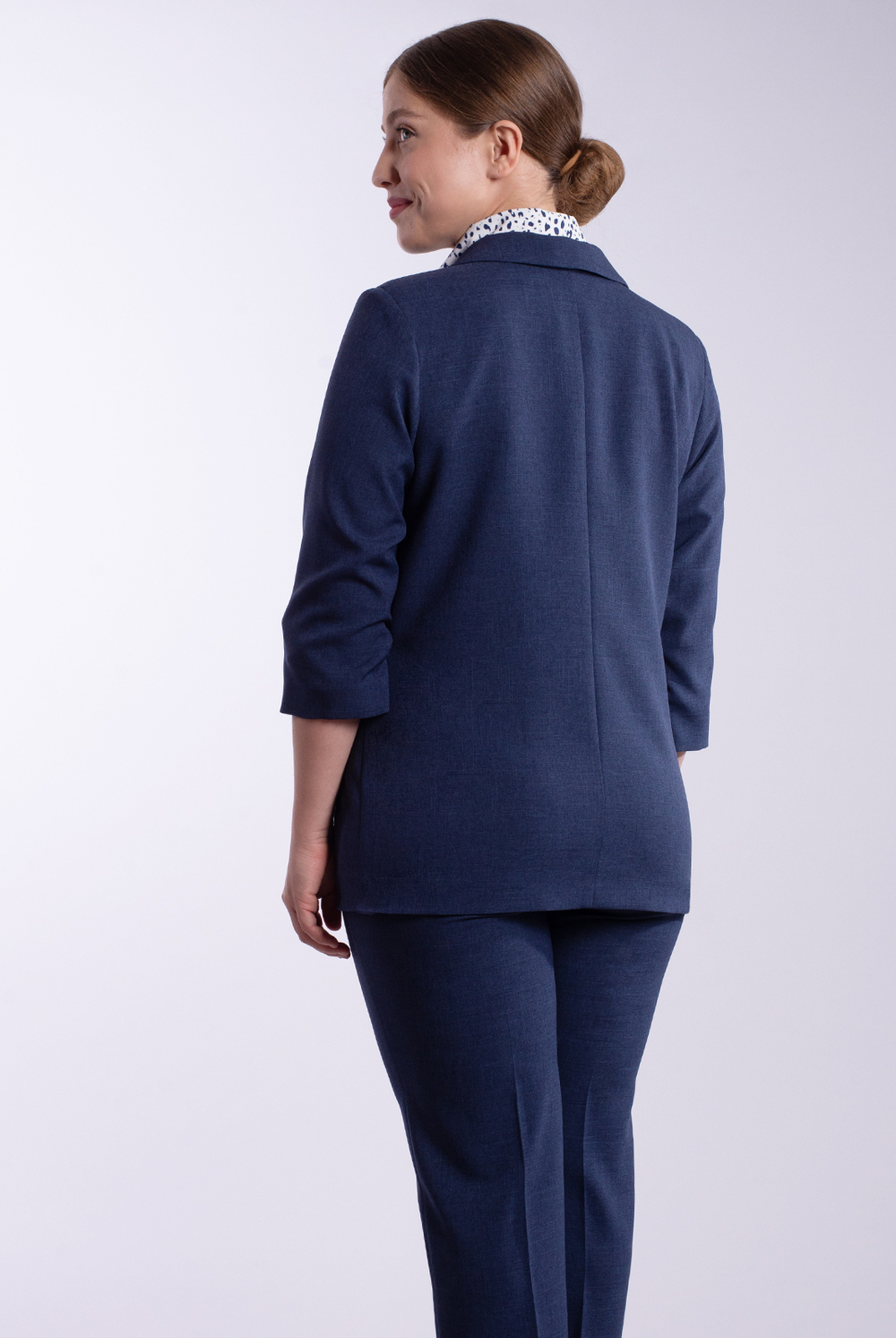 Жакет женский 3288АПА, темно-синий #38ТС043288АП