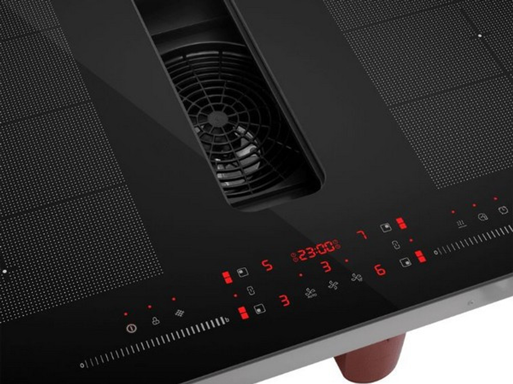Варочная панель MAUNFELD MIHC834SF2BK индукционная с вытяжкой