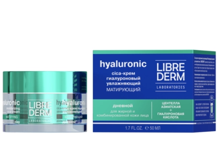 Крем-cica дневной увлажняющий матирующий для жирной кожи / HYALURONIC 50 мл