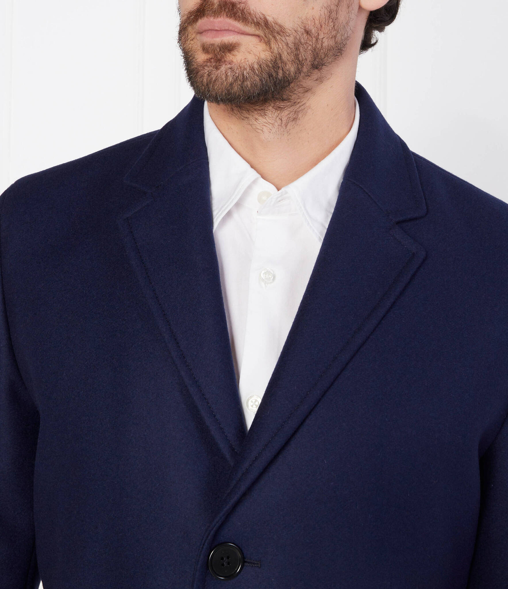 Хлопковое пальто malto HUGO - темно-синий(50501968)