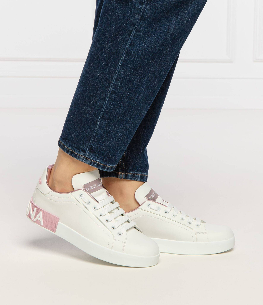 Кожаные кроссовки Dolce & Gabbana - белый(CK1544 AX615)