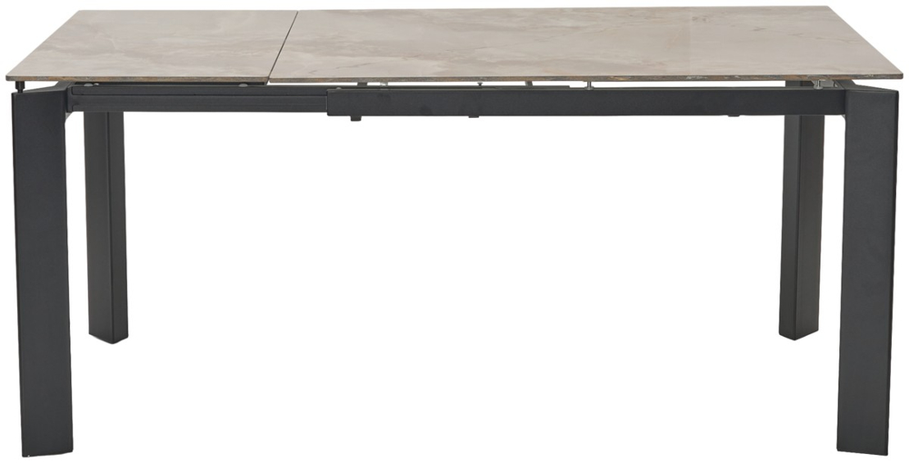 Стол М-City DISAUR Корнер (Corner) 120 Амбер Жаде (Gloss Amber Jade Solid Ceramic), Черный