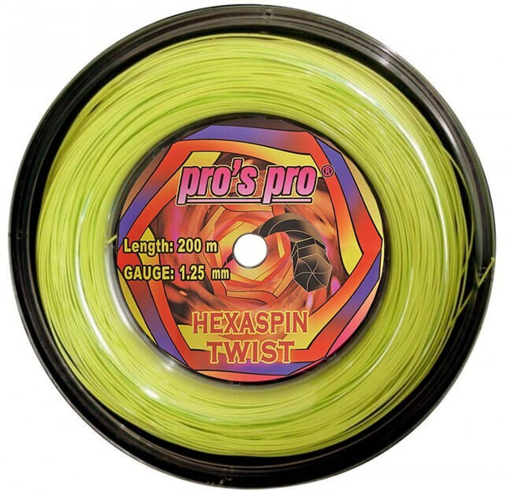Теннисные струны Pro's Pro Hexaspin Twist (200 m) - lime