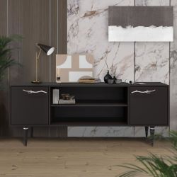 Тумба под ТВ Арт Колор matte 155см Классик Сильвер Терпкий коричневый матовый