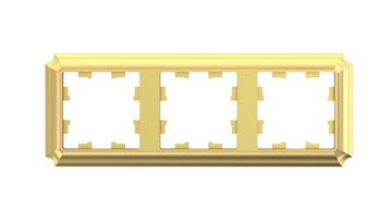 Рамка 3-м AtlasDesign Antique универс. зол. SE ATN101603