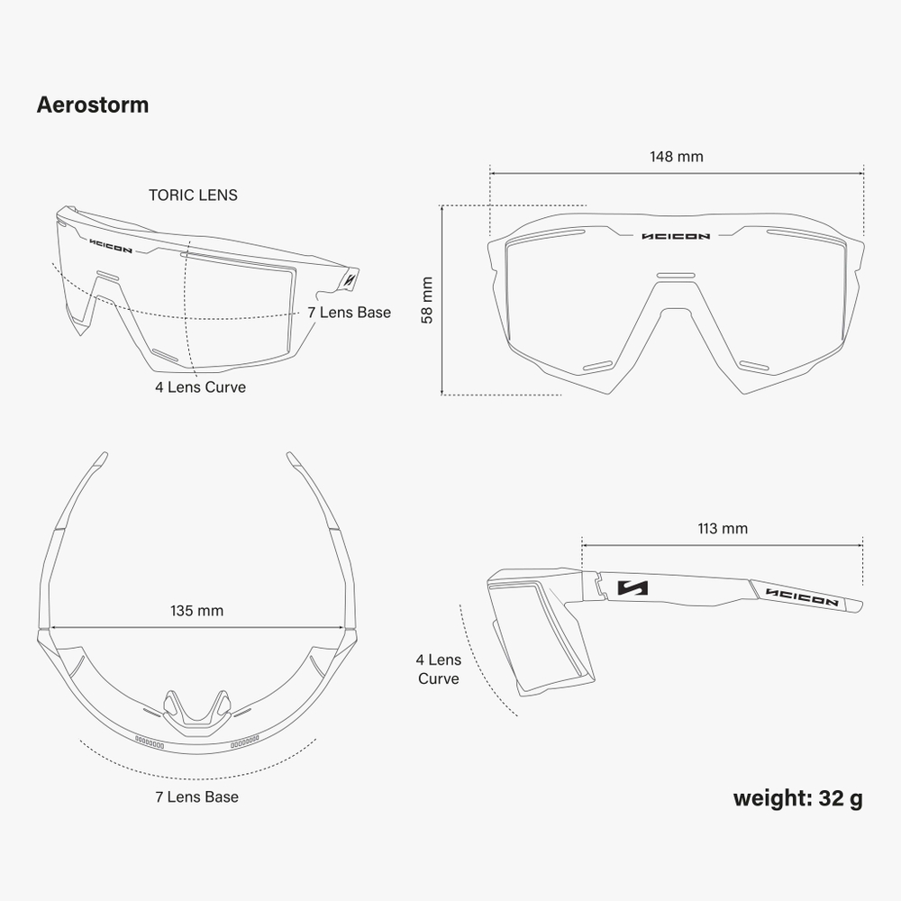 Спортивные очки c диоптриями Scicon Aerostorm Clear