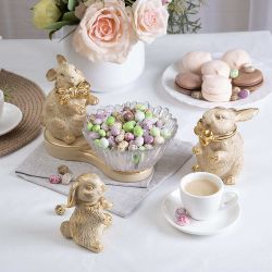 Фруктовница-конфетница Кролик Банни Айвори с чашей Аврора