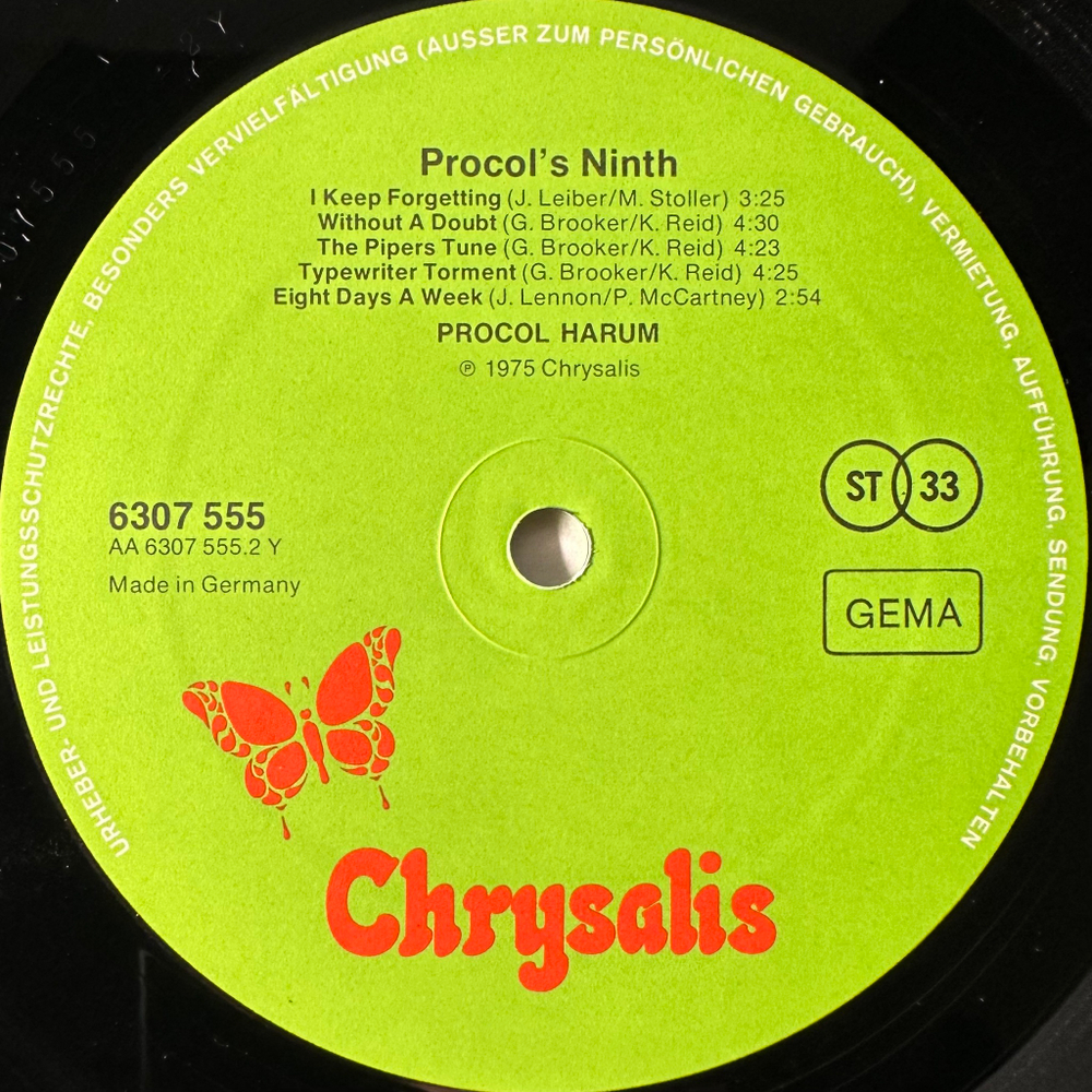 Procol Harum ‎– Procol's Ninth (Германия 1975г.)