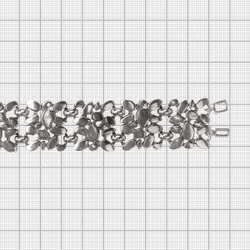 "Биосфера" браслет в серебряном покрытии из коллекции "Простейшие" от Jenavi с замком пряжка