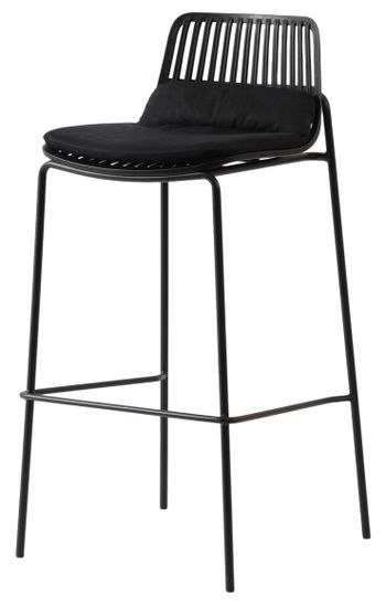 Стул барный Spain с подушкой чёрный