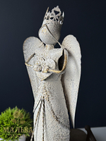 Декор "Ангел" кремовый антик 14x8xH38,5 см
