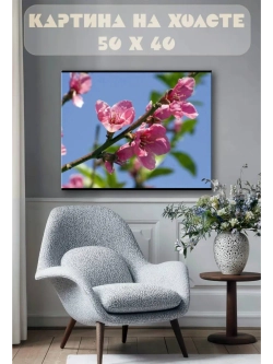 Картина на стену 40 X 50 Цветение персика
