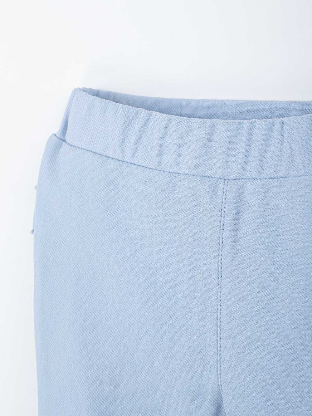 Брюки из джинскота с рюшей "Голубые" 0+